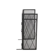 Modern Iron Folding Fireplace Screen with Door