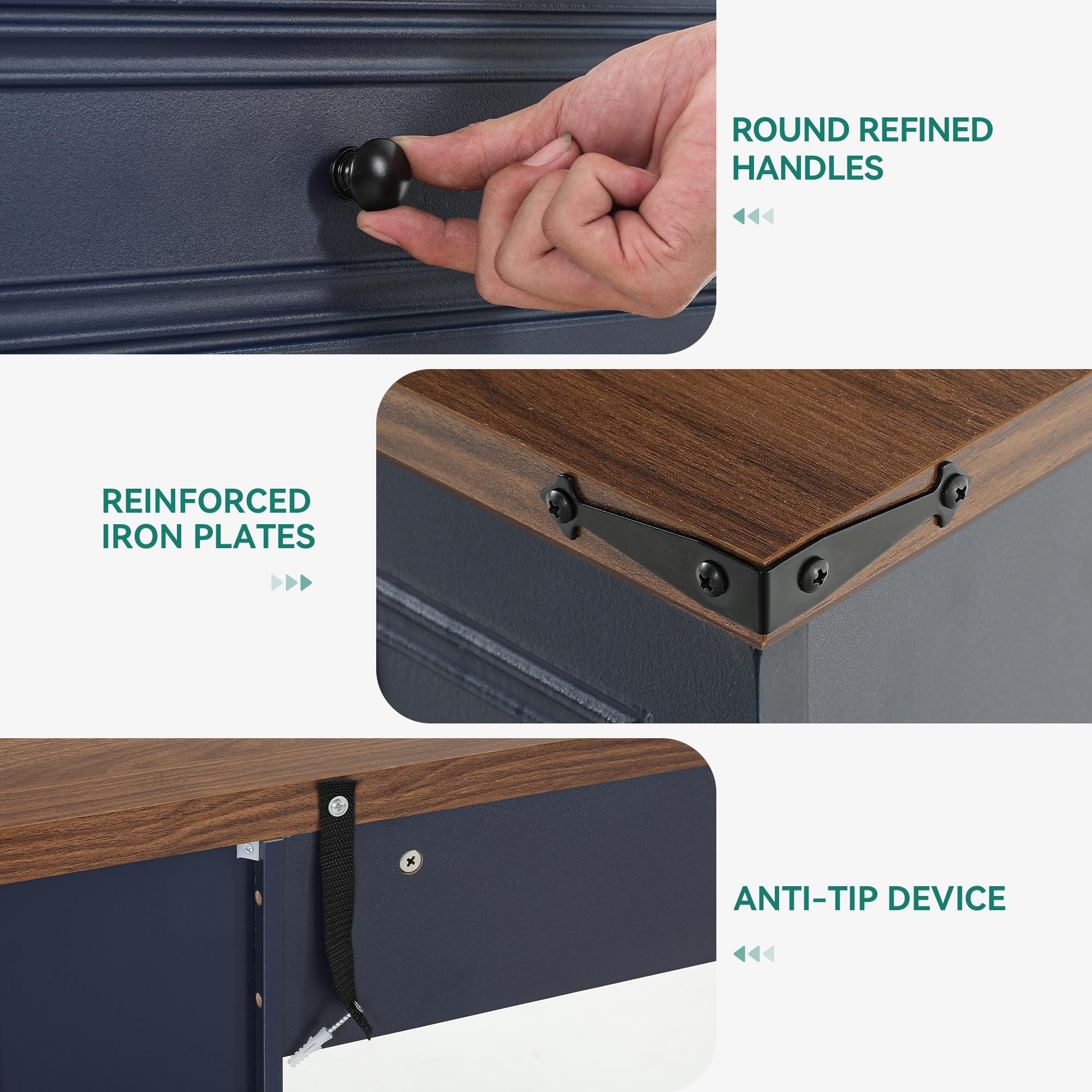 Farmhouse Console Table with Storage