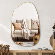 Irregular Asymmetrical Wall Mirror 40x26 Gold