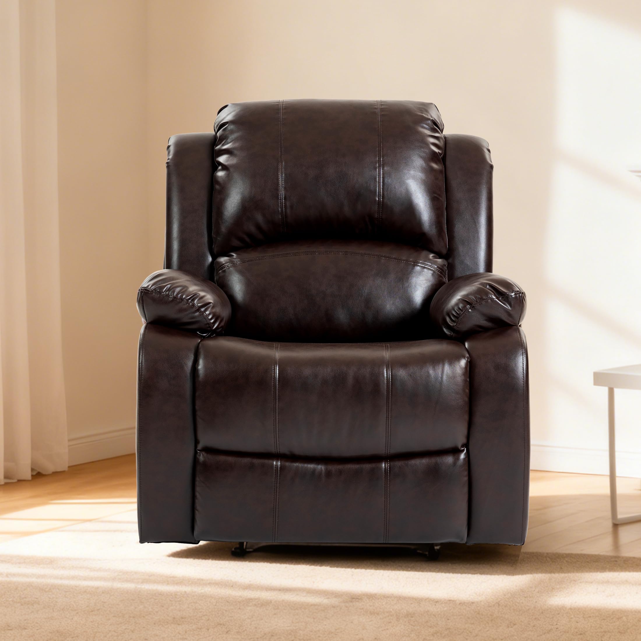 Manual Recliner Chair with Adjustable Push Back