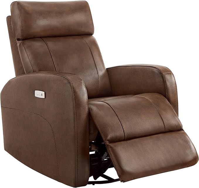 Power Swivel Glider Recliner Chair with Adjustable Headrest
