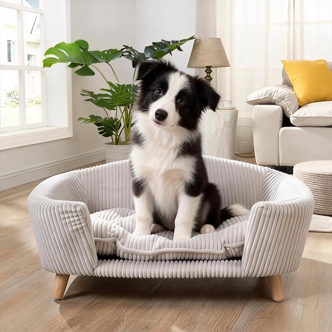 Dog Sofa Couch Bed for Small Dogs with Elevated Design