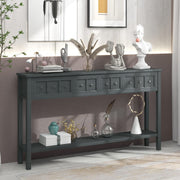 Ancent Console Table with Drawers and Shelf