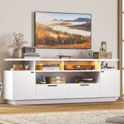 TV Stand for 85 Inch TVs with Power Outlet and LED Lights