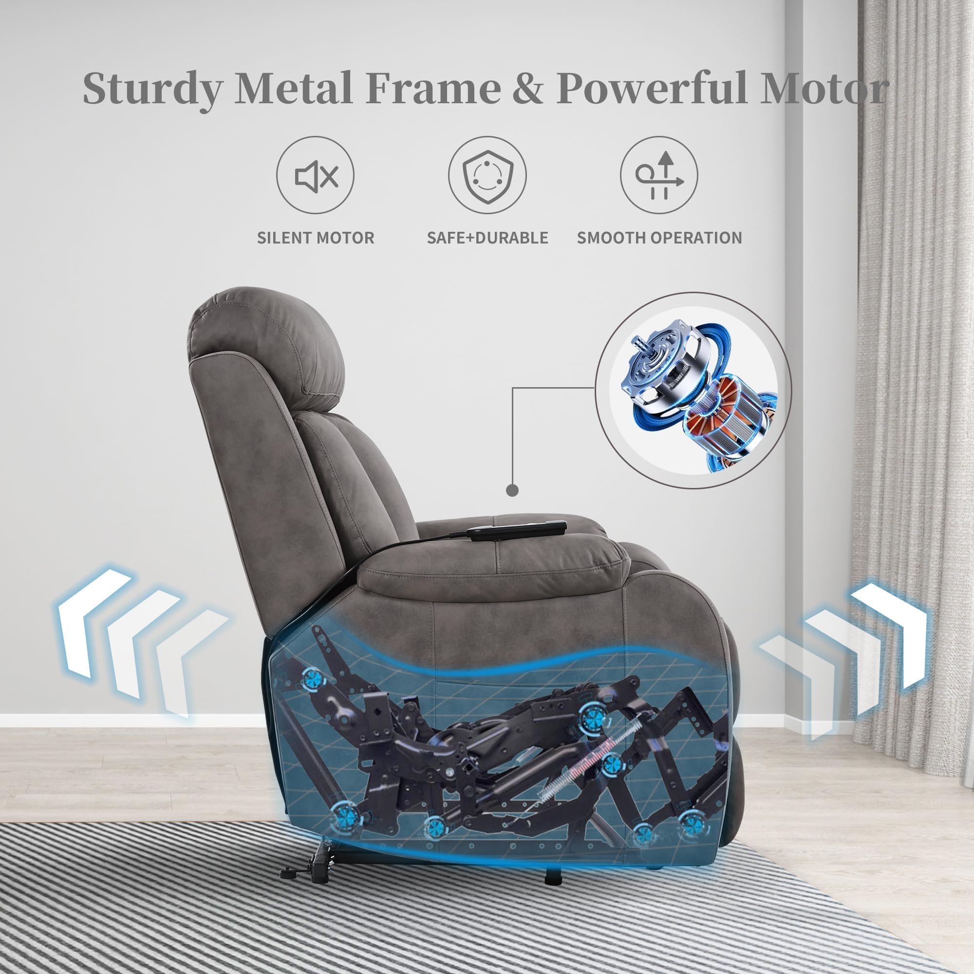 Power Lift Recliner Chair with Massage and Heat