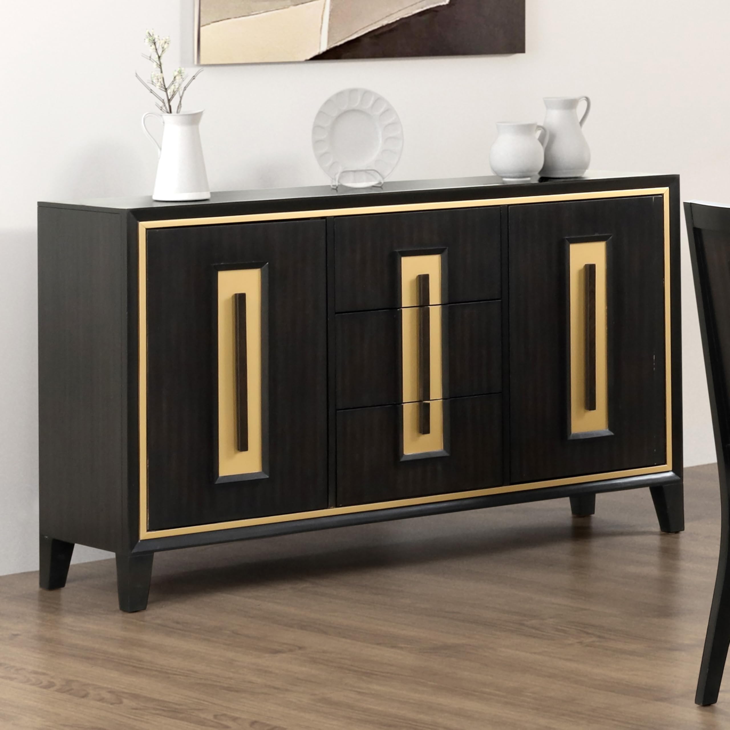 Modern 60-Inch Server with Felt-Lined Drawers
