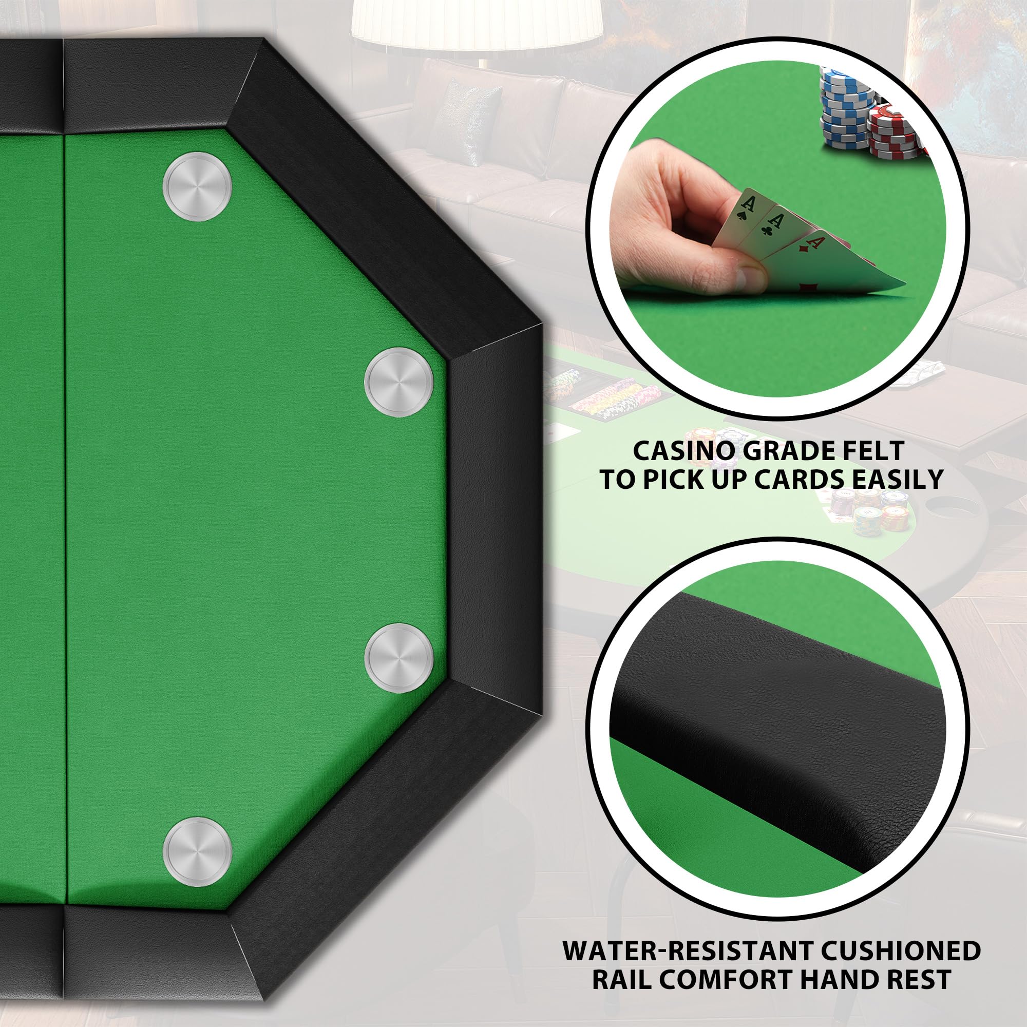 8-Player Octagon Poker Table