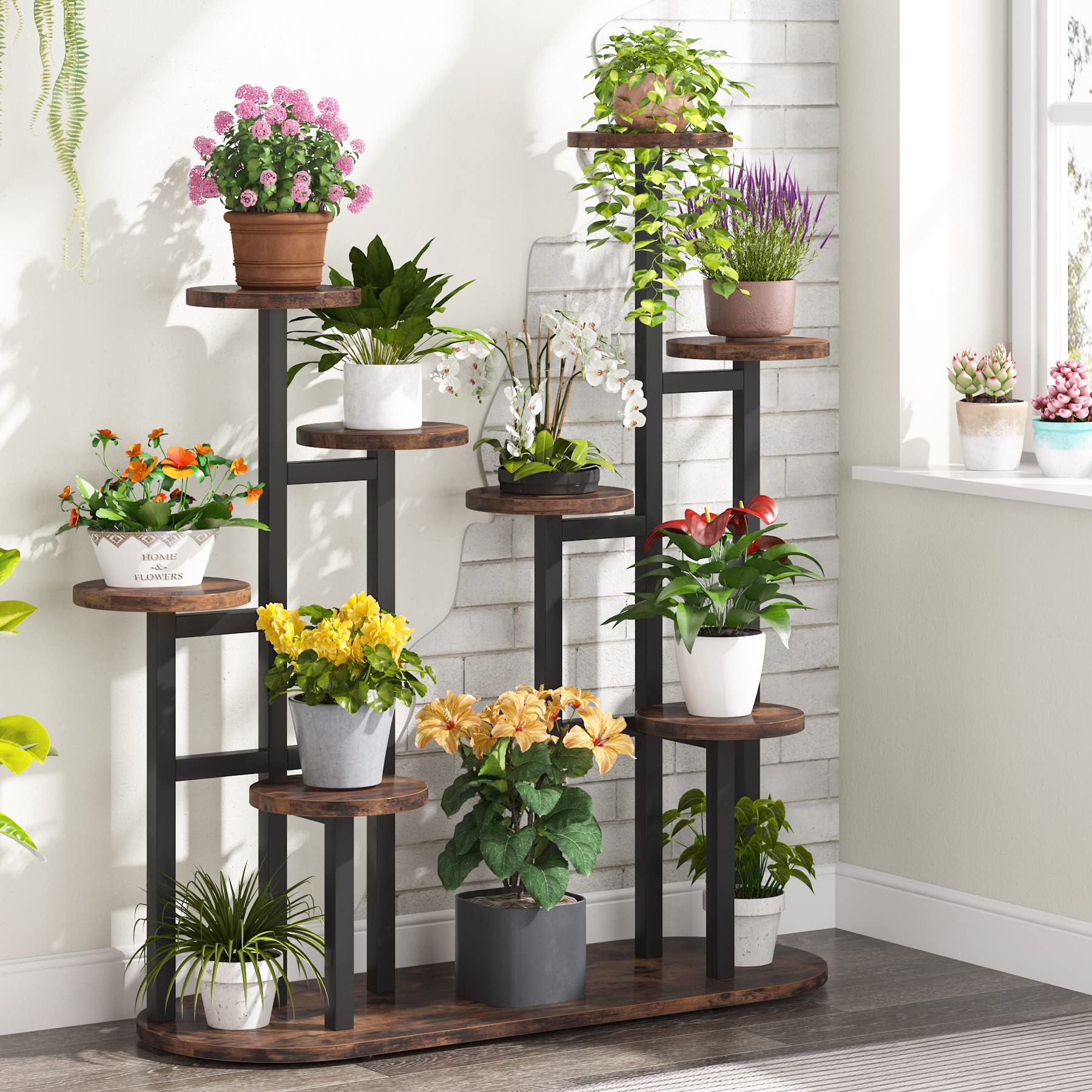 Multi-Tiered 11 Pot Plant Stand