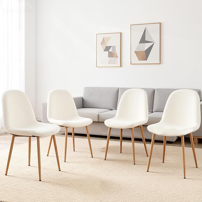 Mid Century Modern Velvet Dining Chairs Set of 4