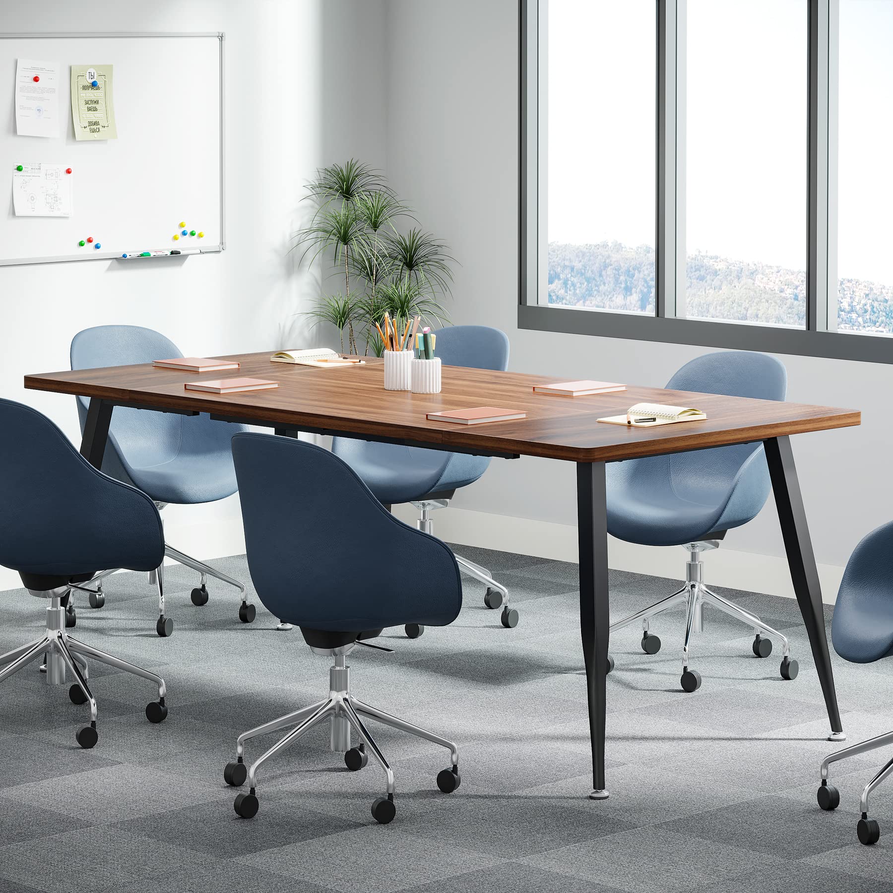 6FT Conference Table with Metal Legs