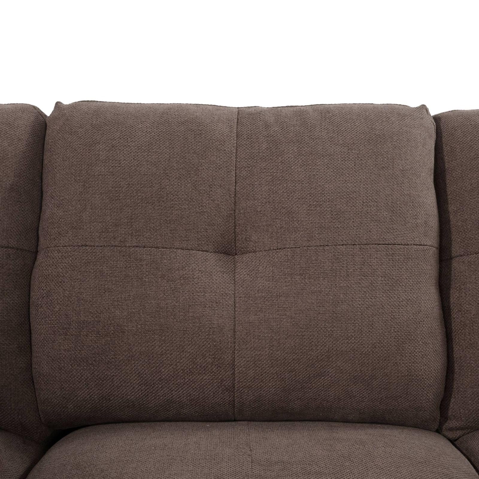 L-Shaped Sectional Sofa with Cup Holder