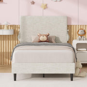 Twin Upholstered Platform Bed with Headboard