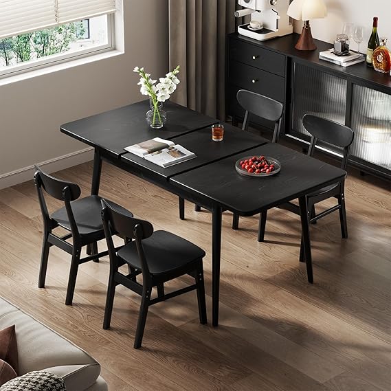 Solid Wood Extendable Dining Table 47.2-63 Inches for 4-8 People