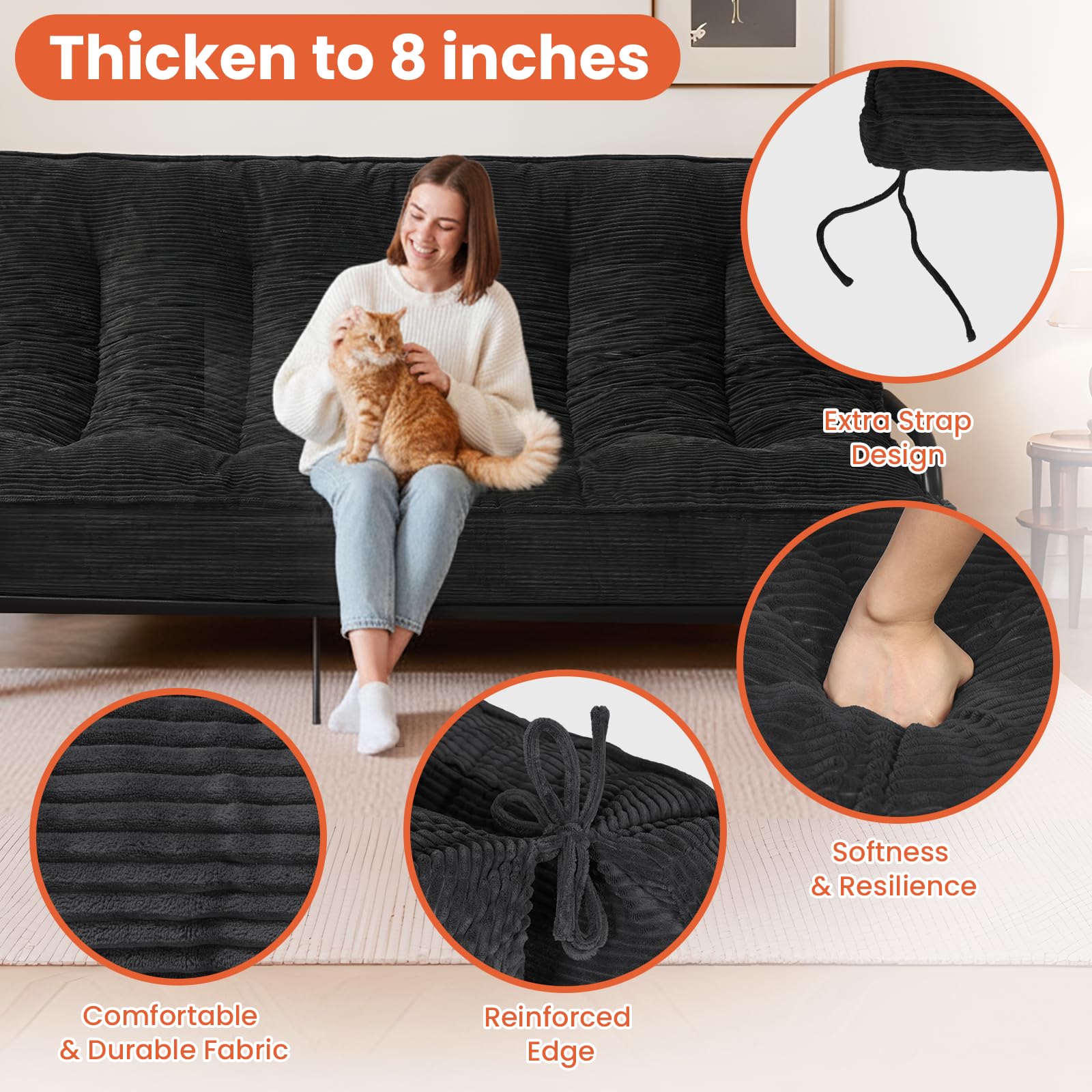 8" Full Size Futon Mattress