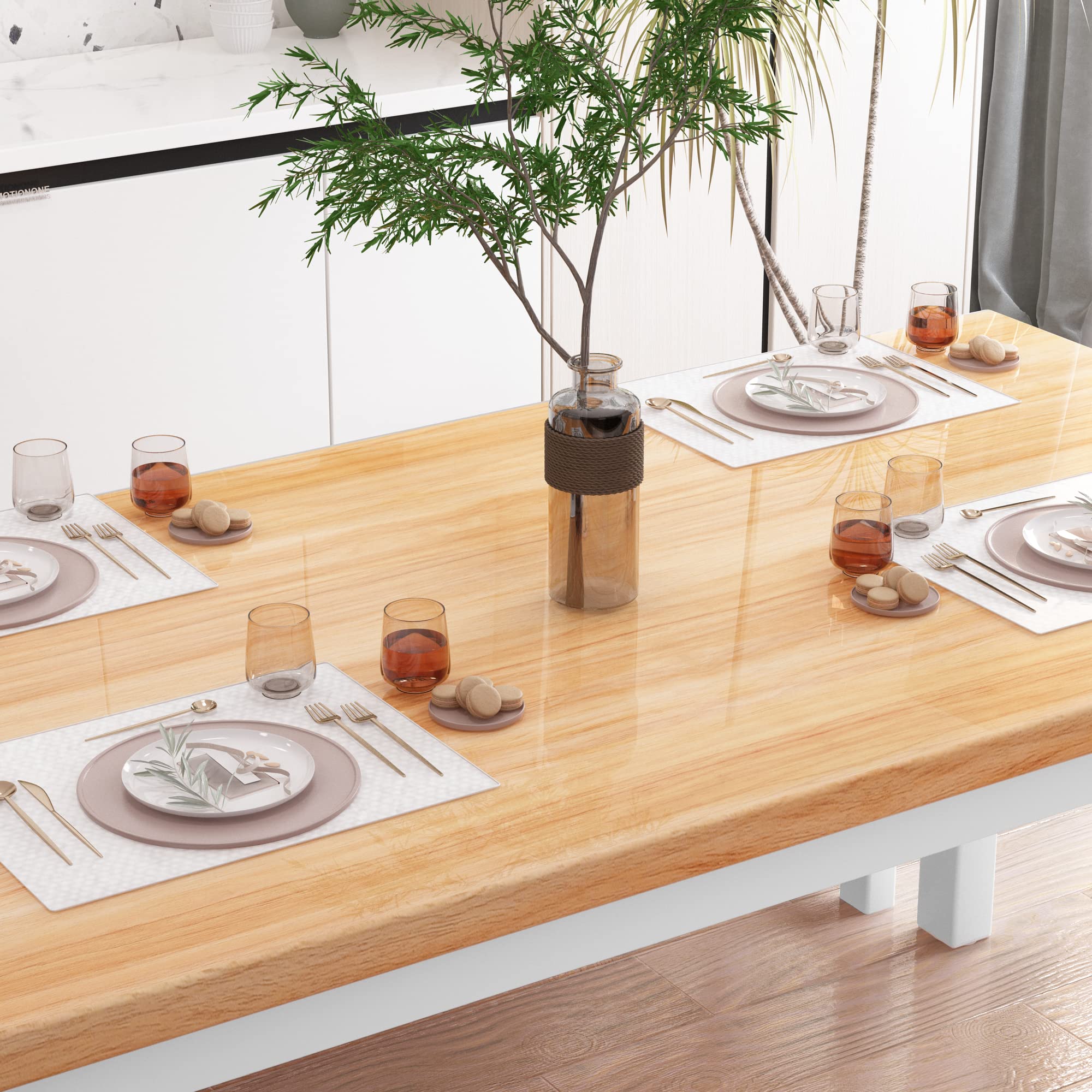 43.3" Dining Table Set for 4 with 2 Benches