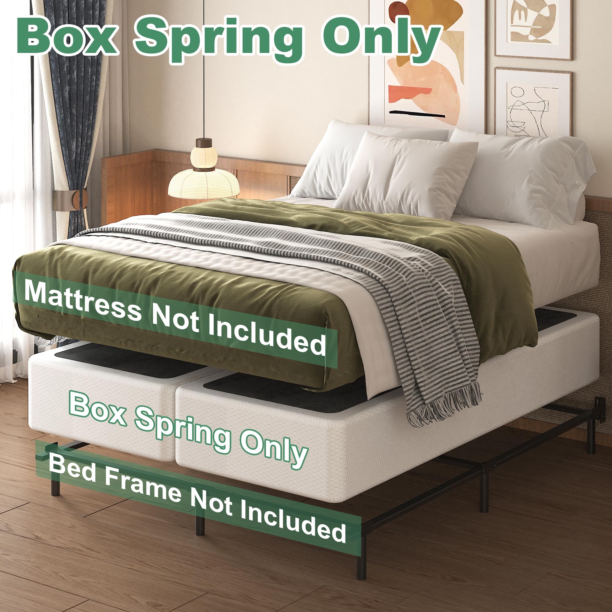 Split Queen Box Spring 9 Inch Heavy Duty Metal