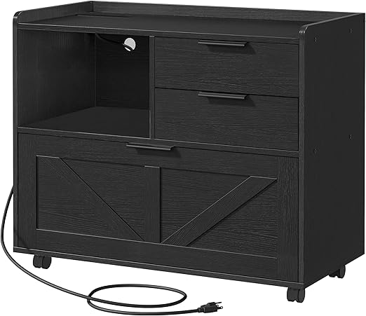 Lateral File Cabinet with Charging Station