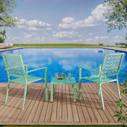 3-Piece Outdoor Bistro Set with Stackable Chairs