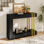 42.5" Console Table Behind Couch 2-Tier Narrow Entryway Table with Storage