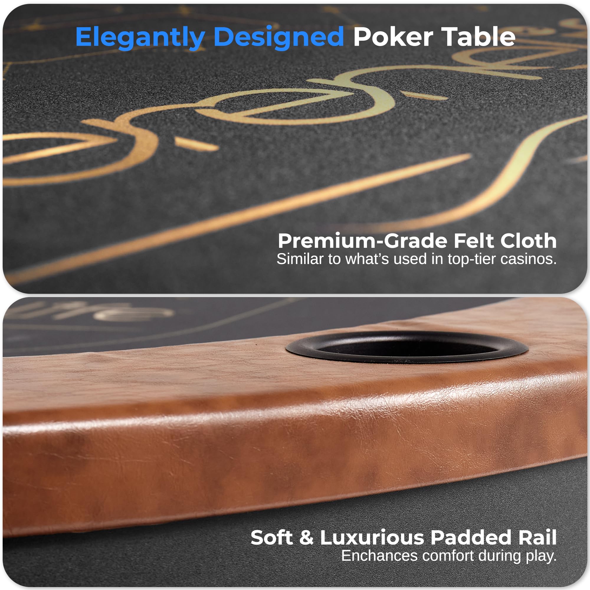 7ft Poker Table for 10 Players