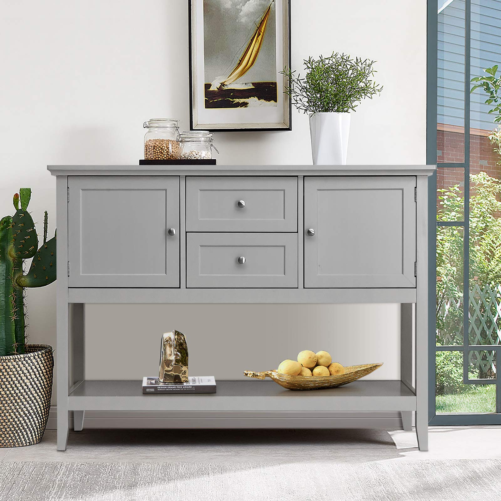 Wood Buffet Sideboard with Storage
