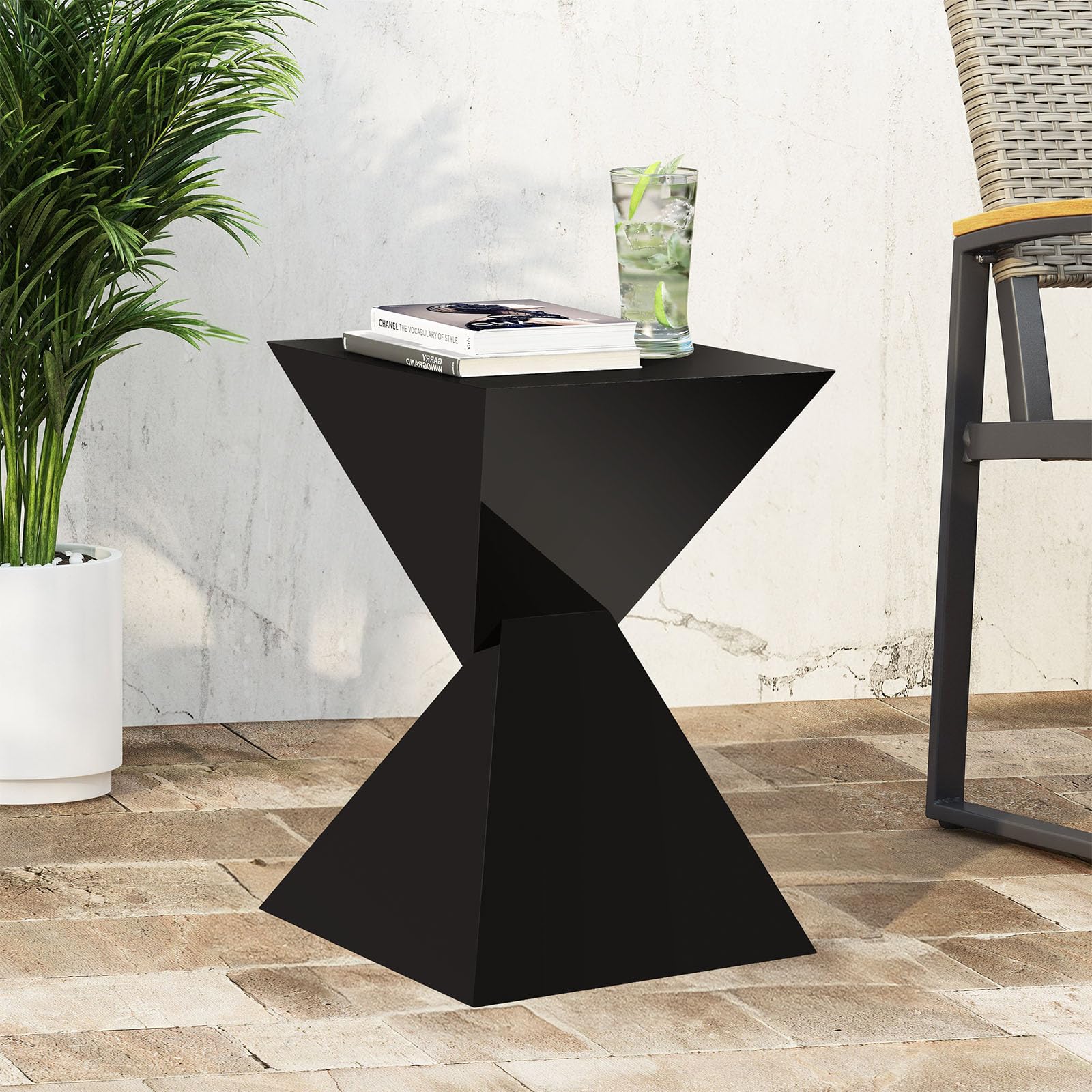Black Acrylic Side Table