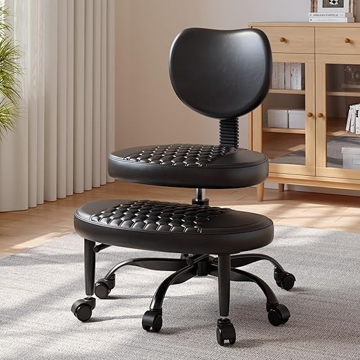 Cross Legged Office Chair with 360° Swivel