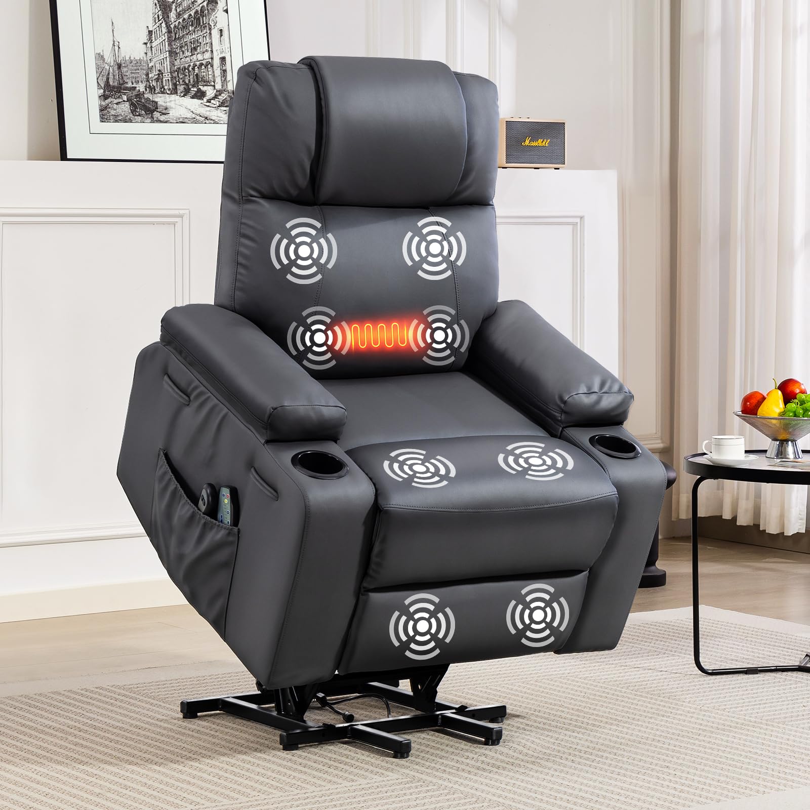 Power Lift Recliner Chair with Heat and Massage