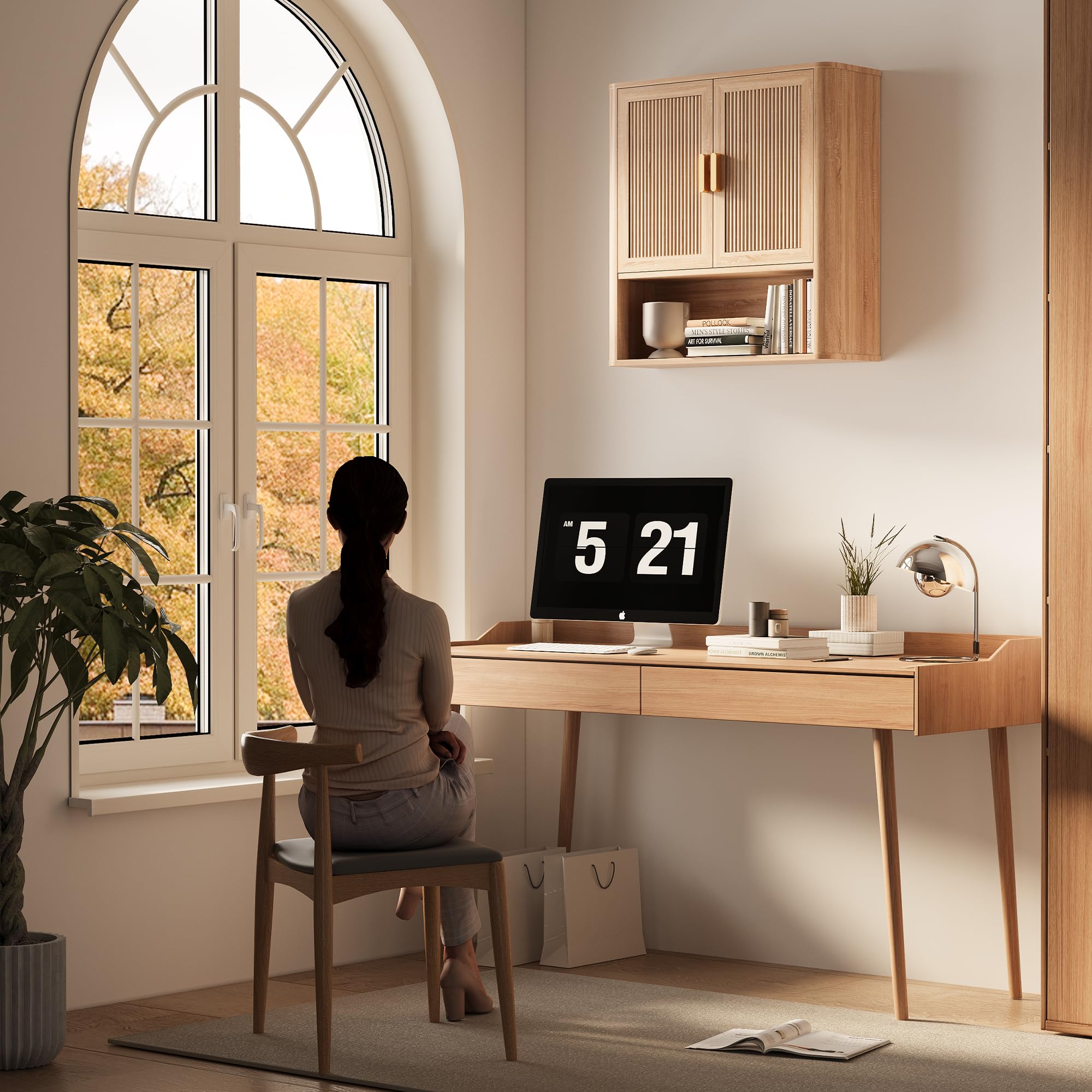 Bathroom Wall Storage Cabinet with Adjustable Shelves