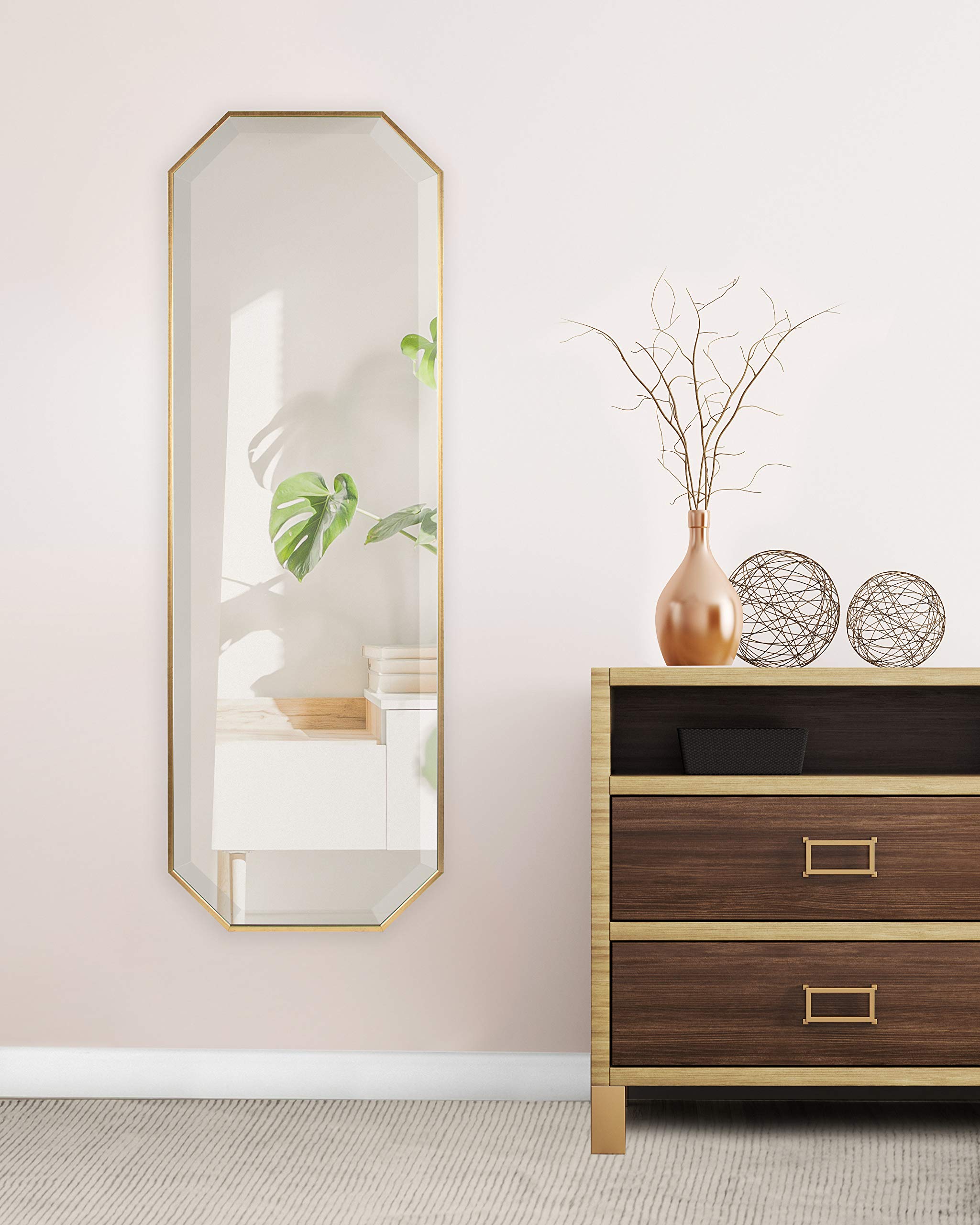 Octagonal Full Length Wall Mirror