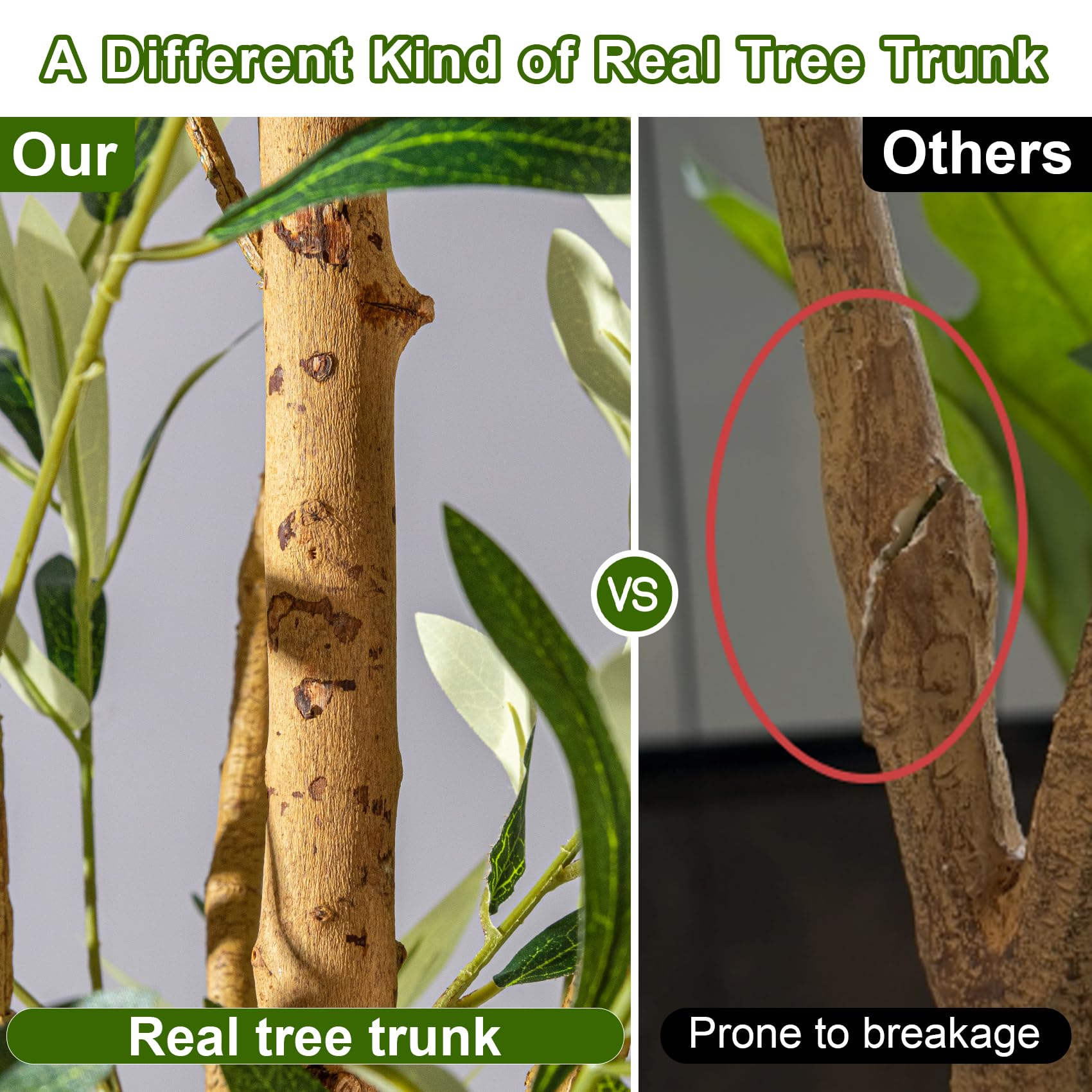 6ft Artificial Olive Tree with Natural Wood Trunk