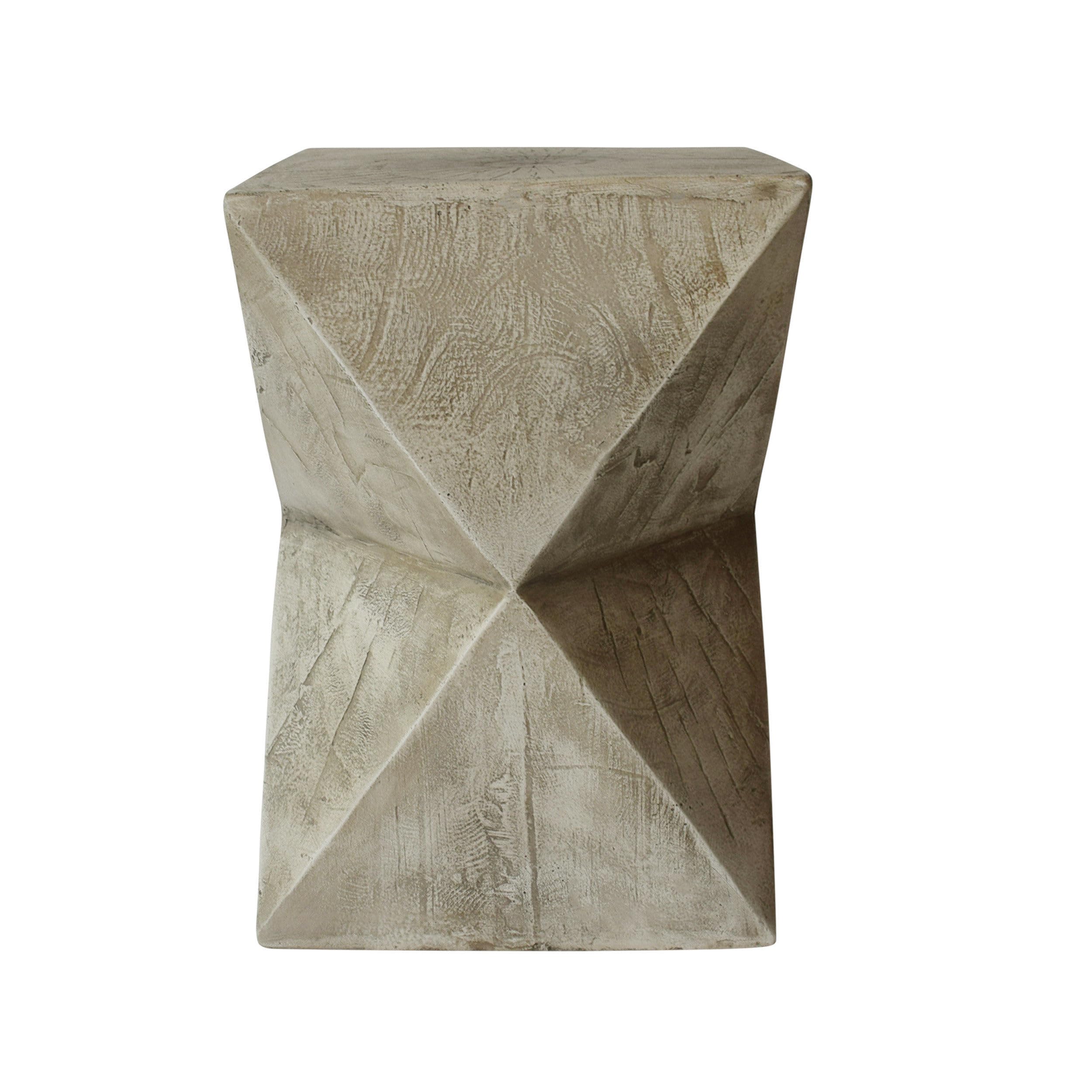 Lightweight Concrete Side Table Light Gray