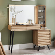 48" Makeup Vanity Desk with Lighted Mirror and Charging Station