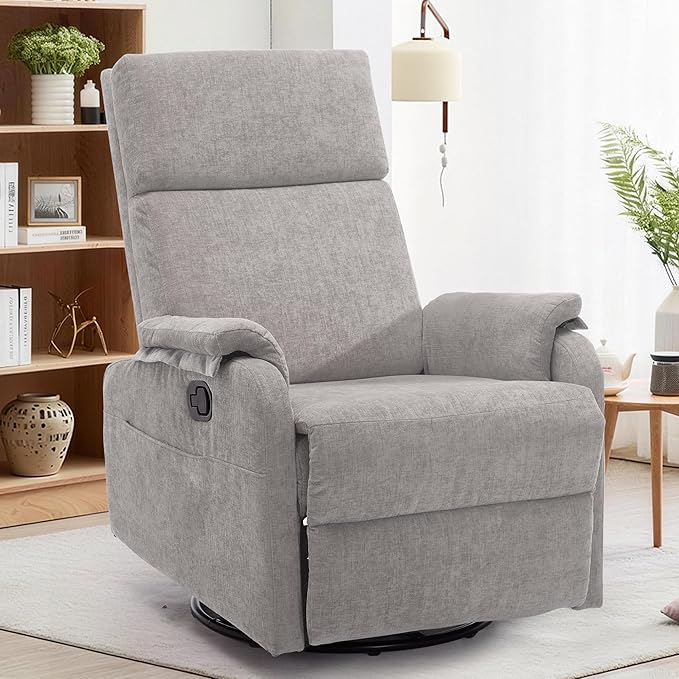 Swivel Rocking Recliner Chair with Footrest