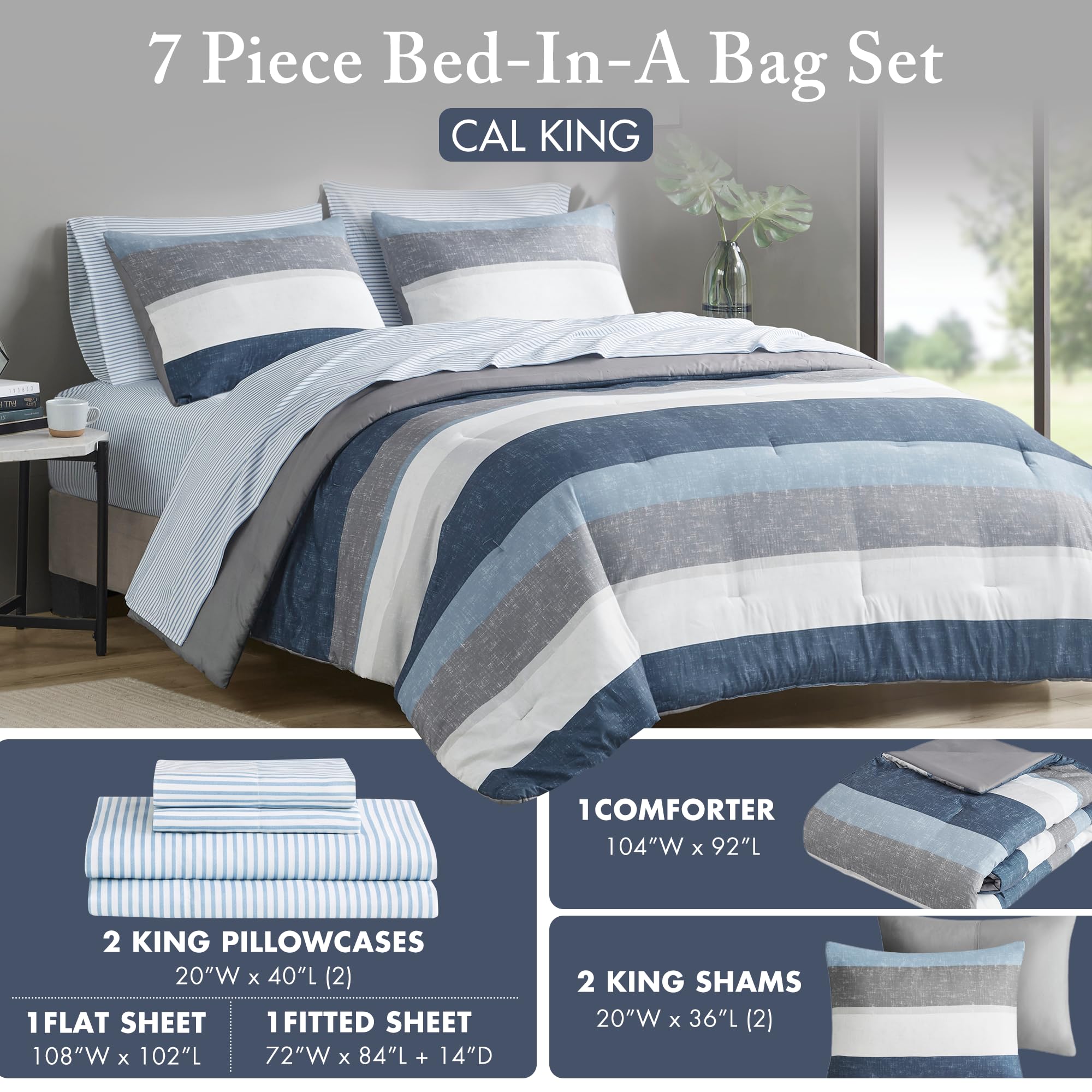 California King Comforter Set with Sheets