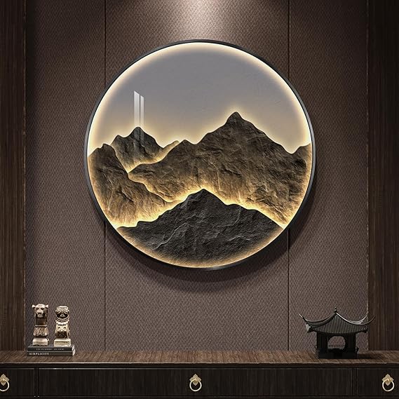 Dimmable LED Moon Wall Art with Remote Control