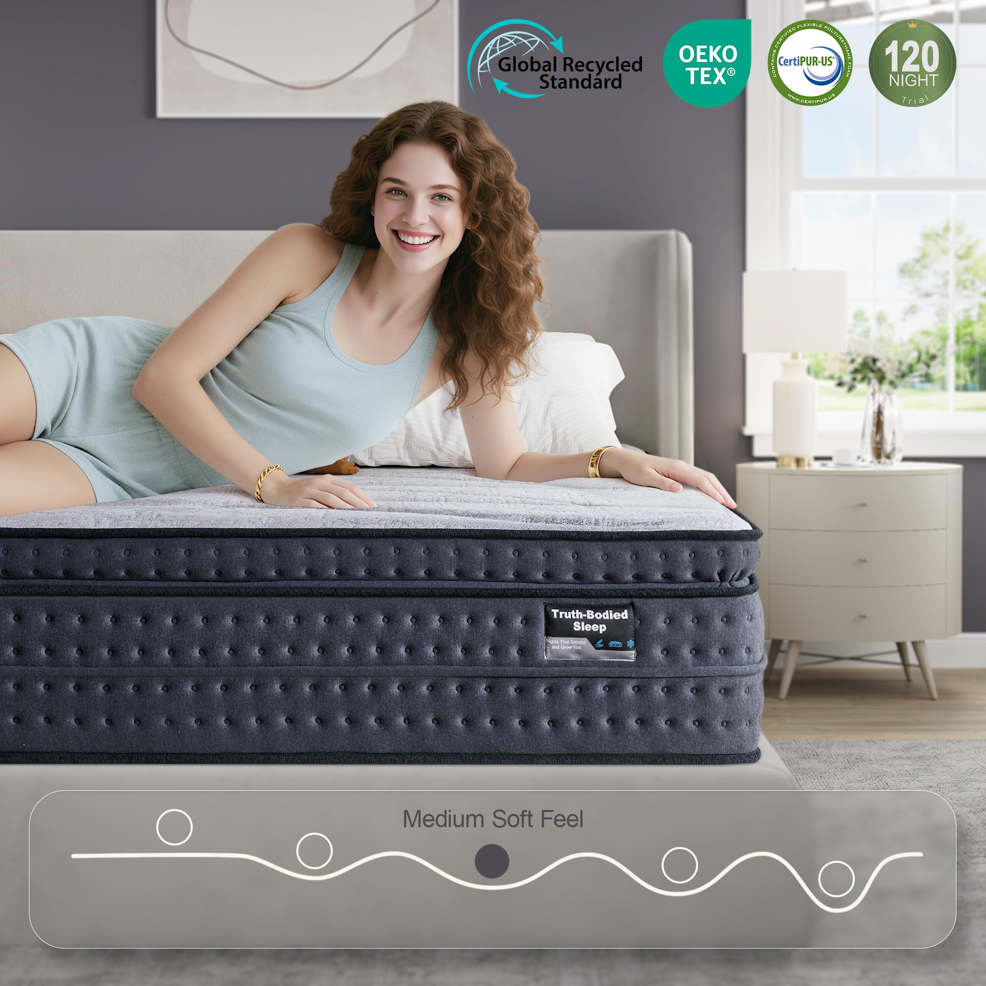 14 Inch King Gel Memory Foam Hybrid Mattress