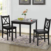 3-Piece Dining Table Set with 2 Chairs