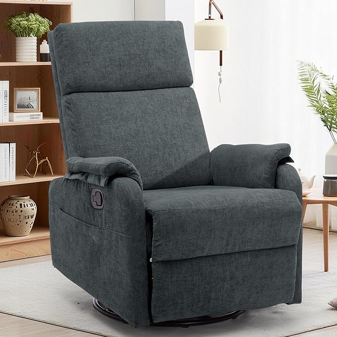 Swivel Rocking Recliner Chair with Footrest