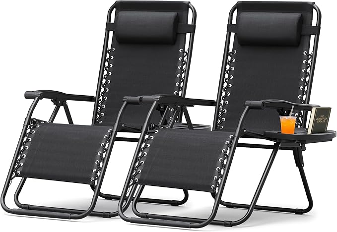 Zero Gravity Reclining Lounge Chair Set