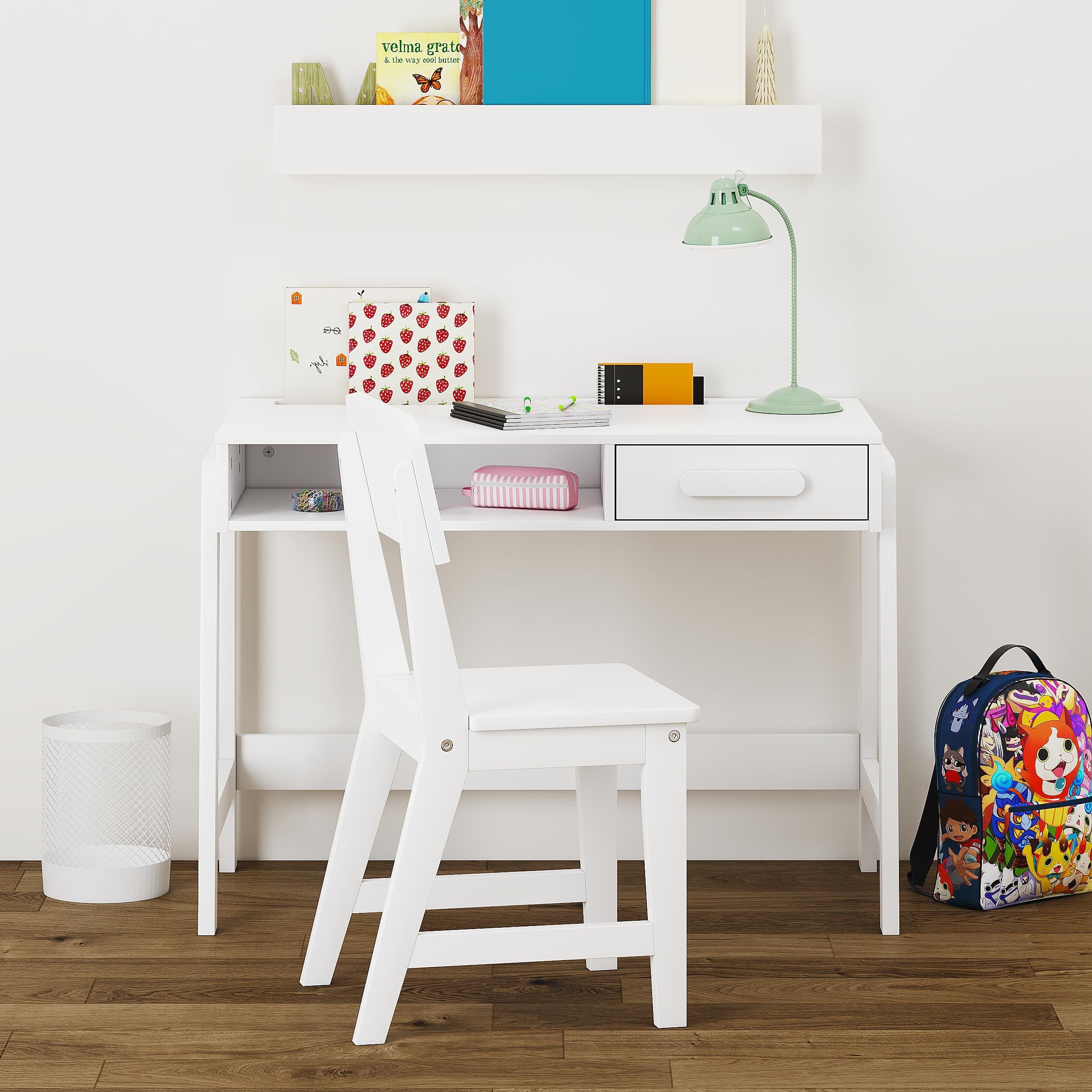 Kids Desk and Chair Set with Drawers
