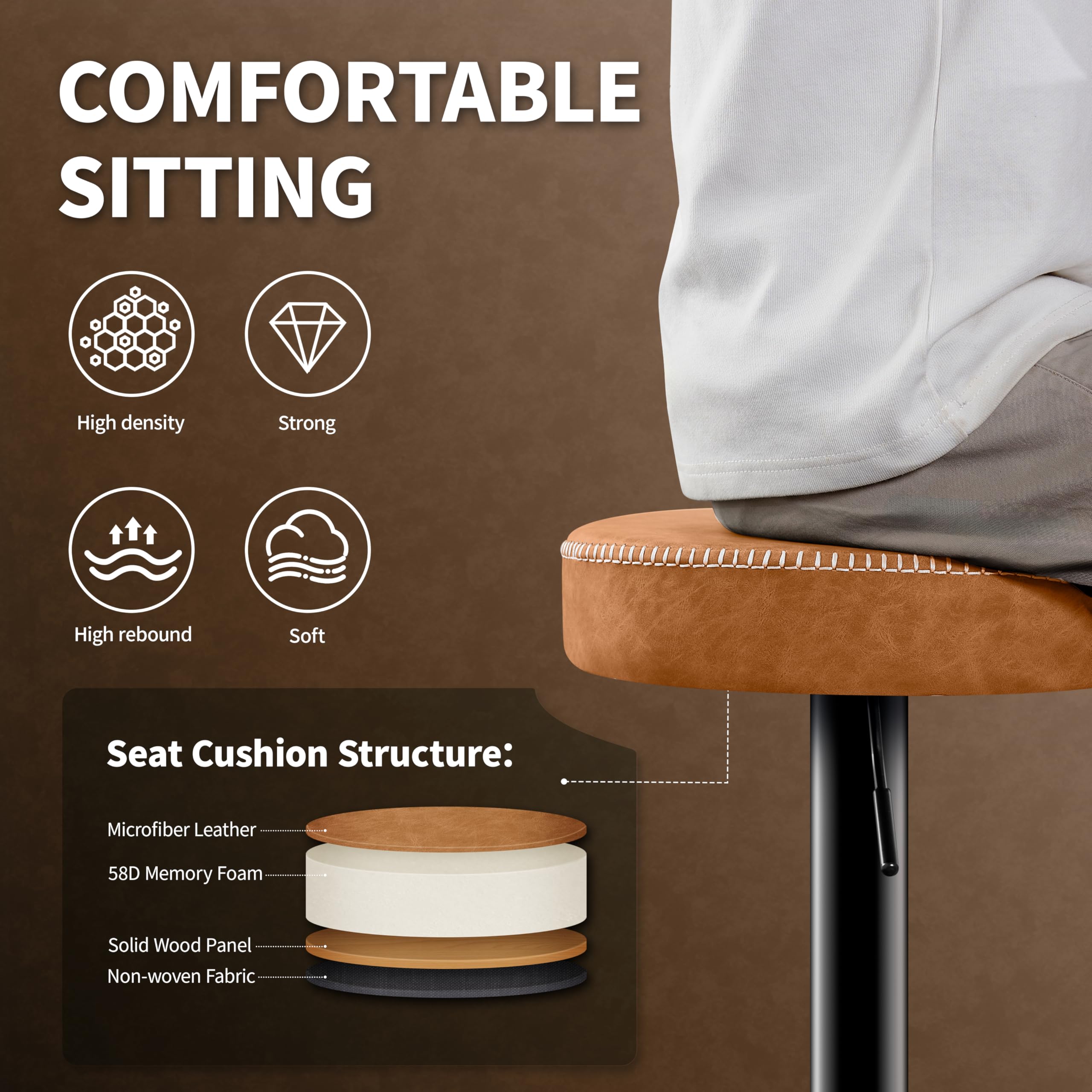 Adjustable Bar Stools Set of 2