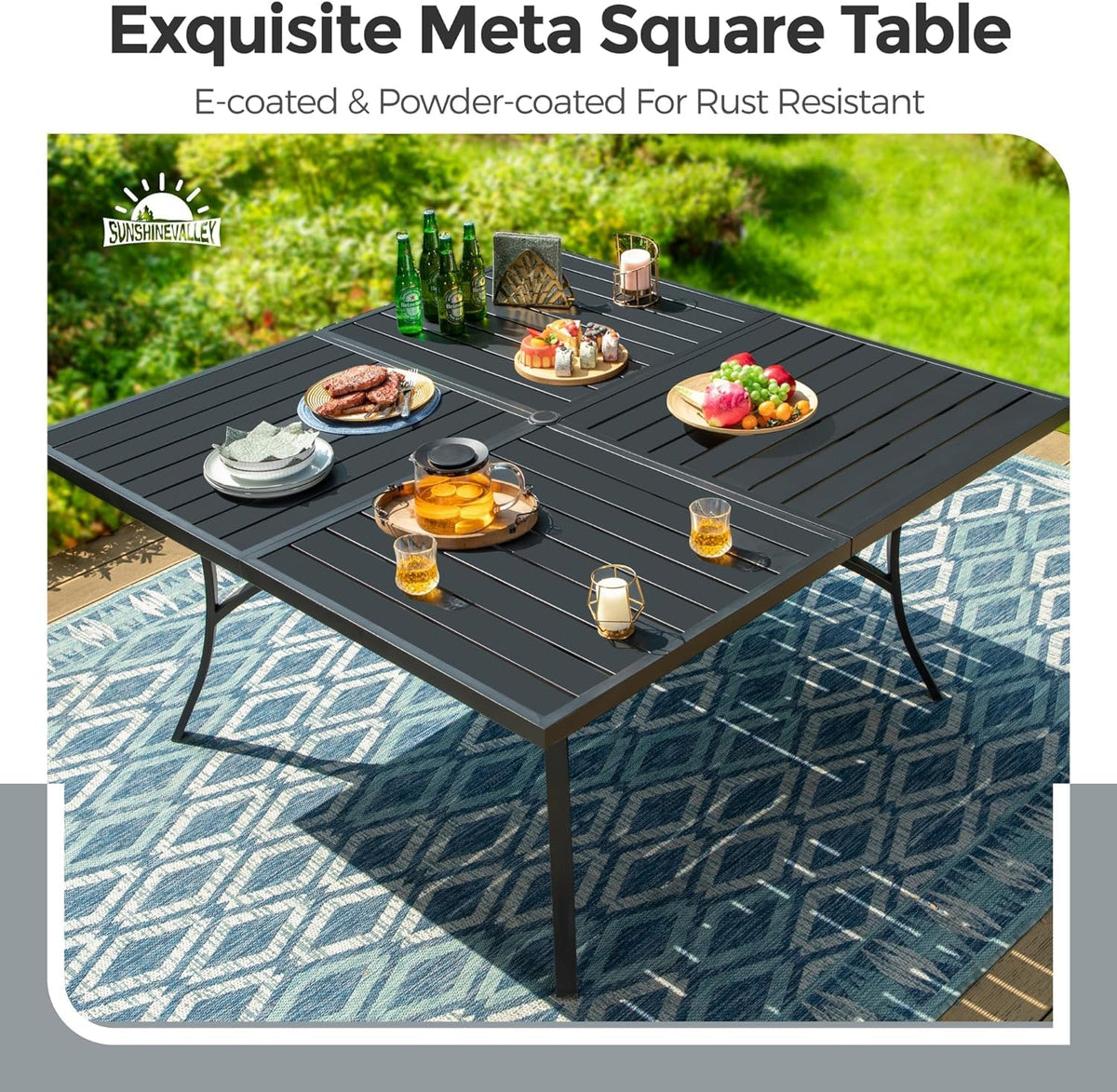 9-Piece Patio Dining Set with Woven Rattan Chairs