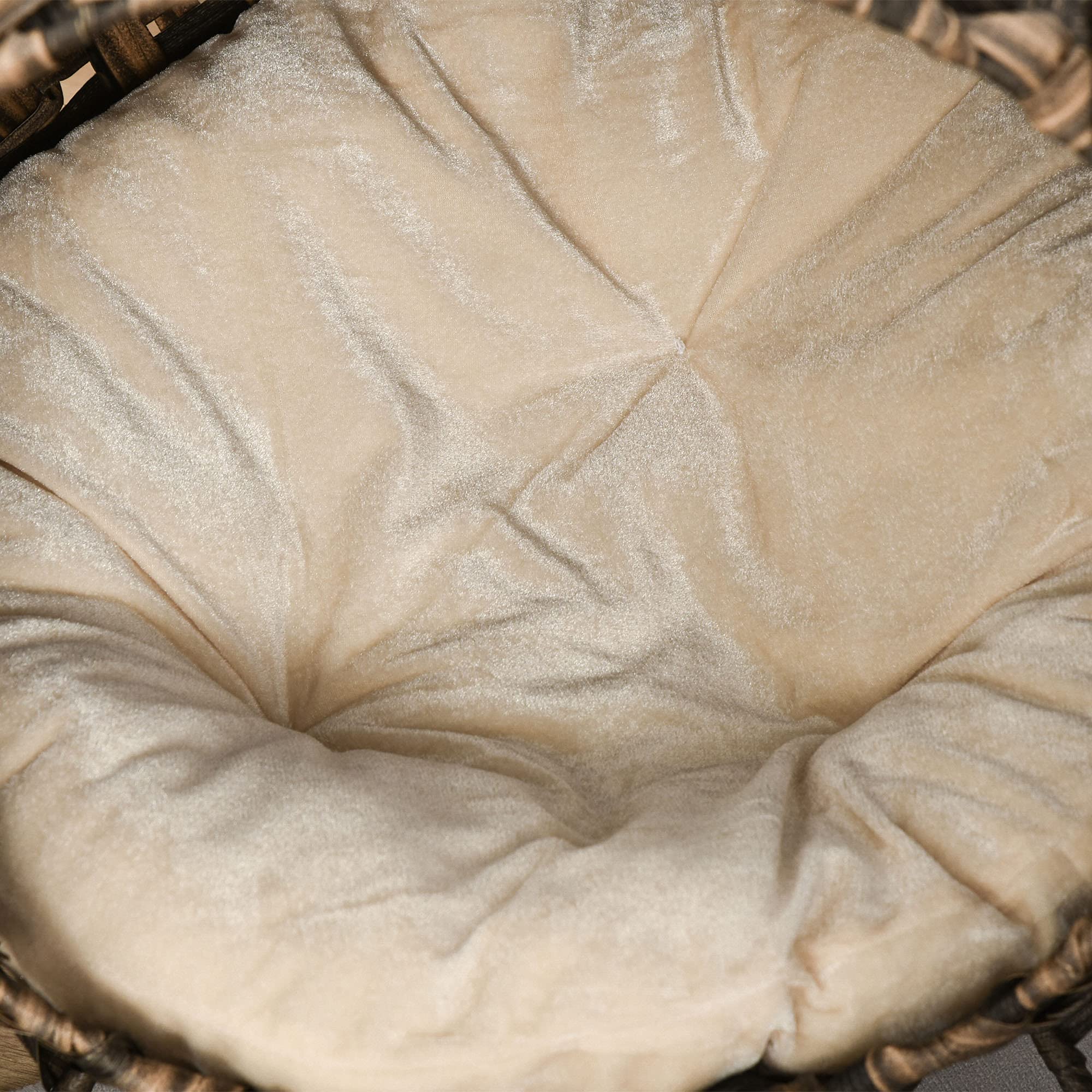Elevated Woven Cat Bed with Cushion