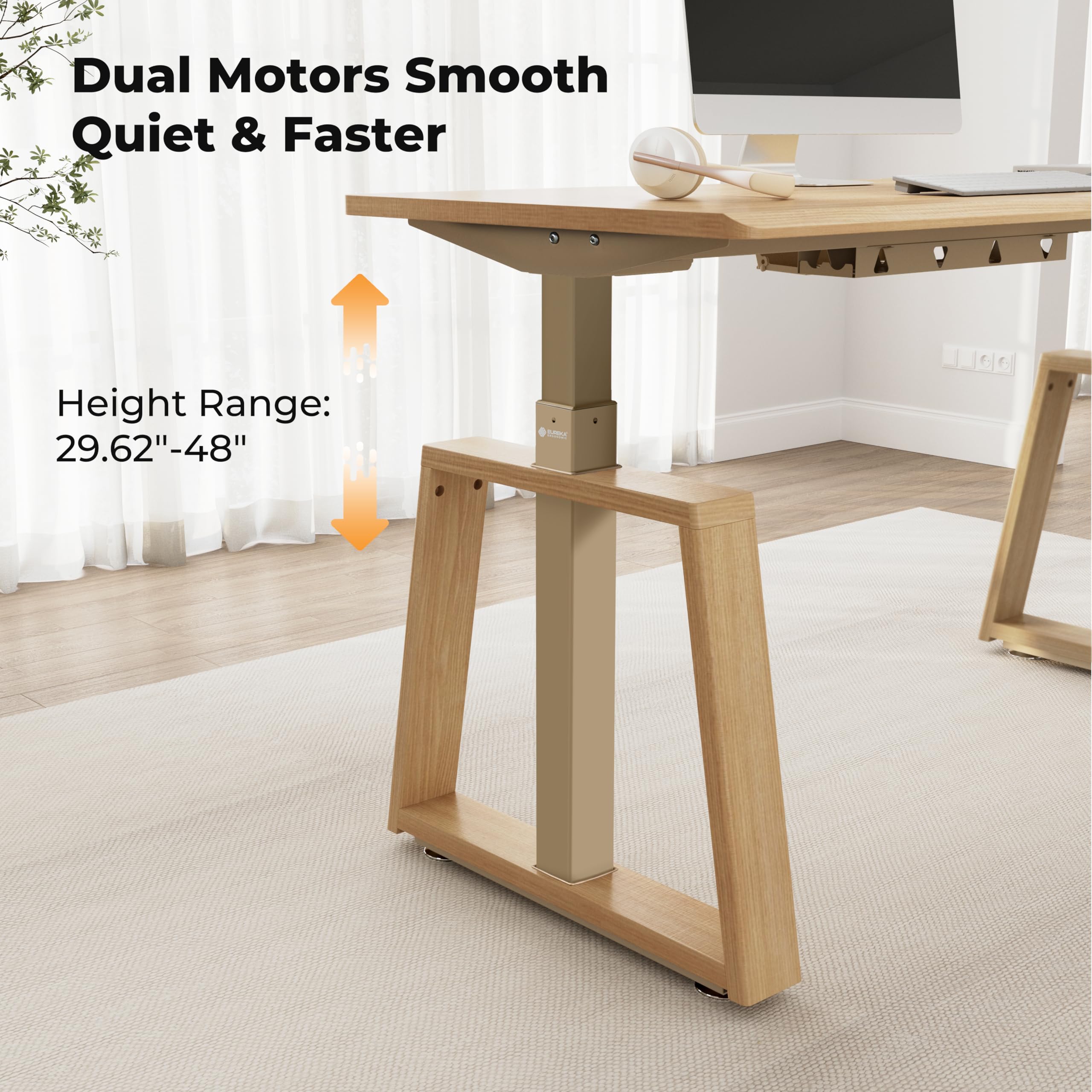 63" Electric Standing Desk with Touch Screen