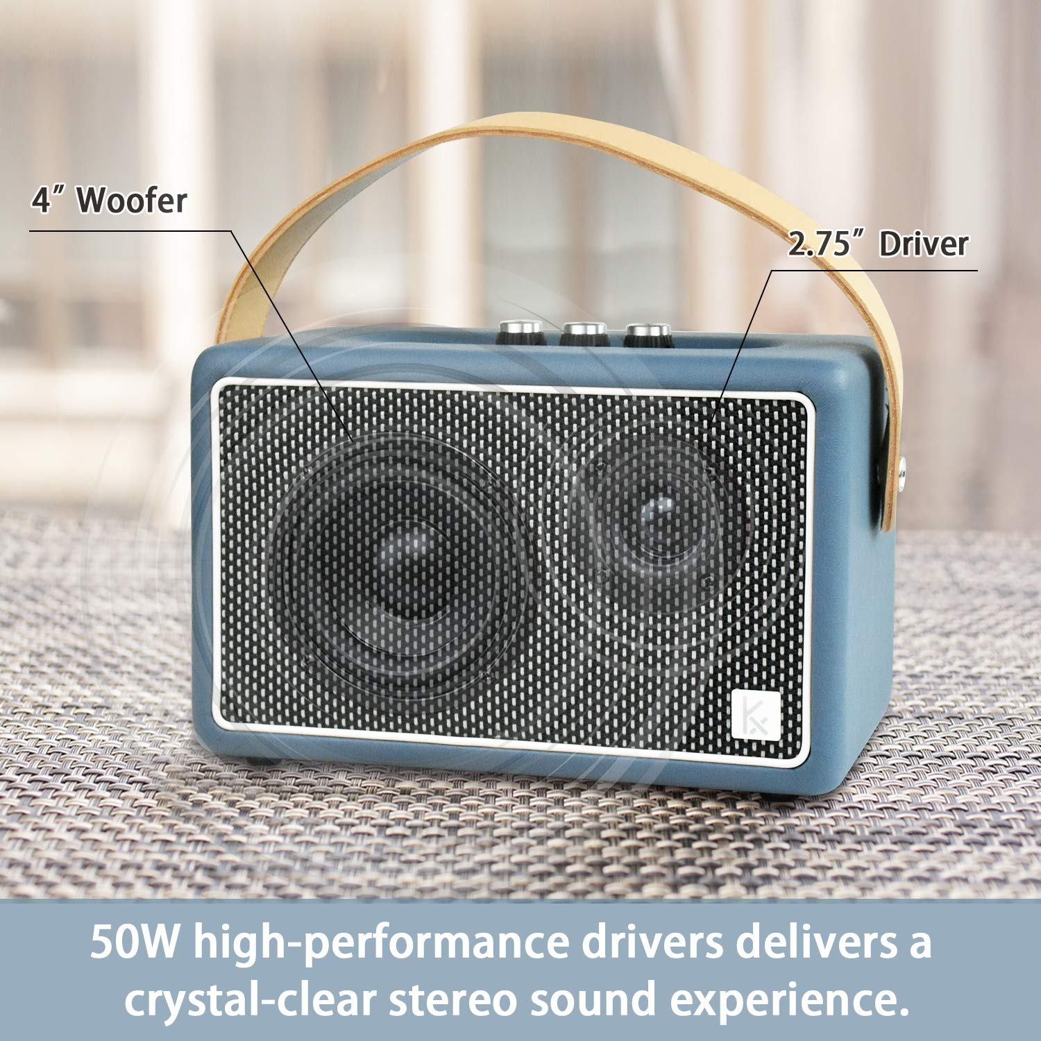 40W Vintage Bluetooth Speaker with Heavy Bass