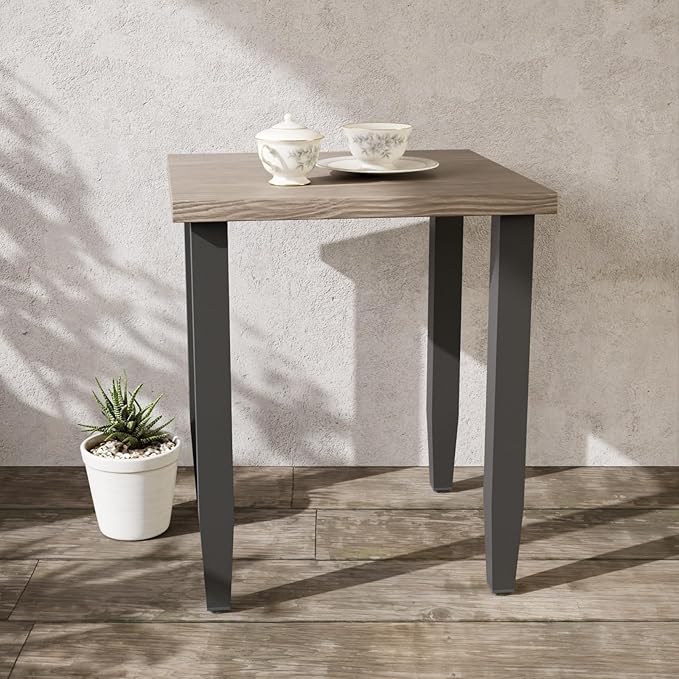 Modern Outdoor Patio Coffee Table with Wood Grain Top