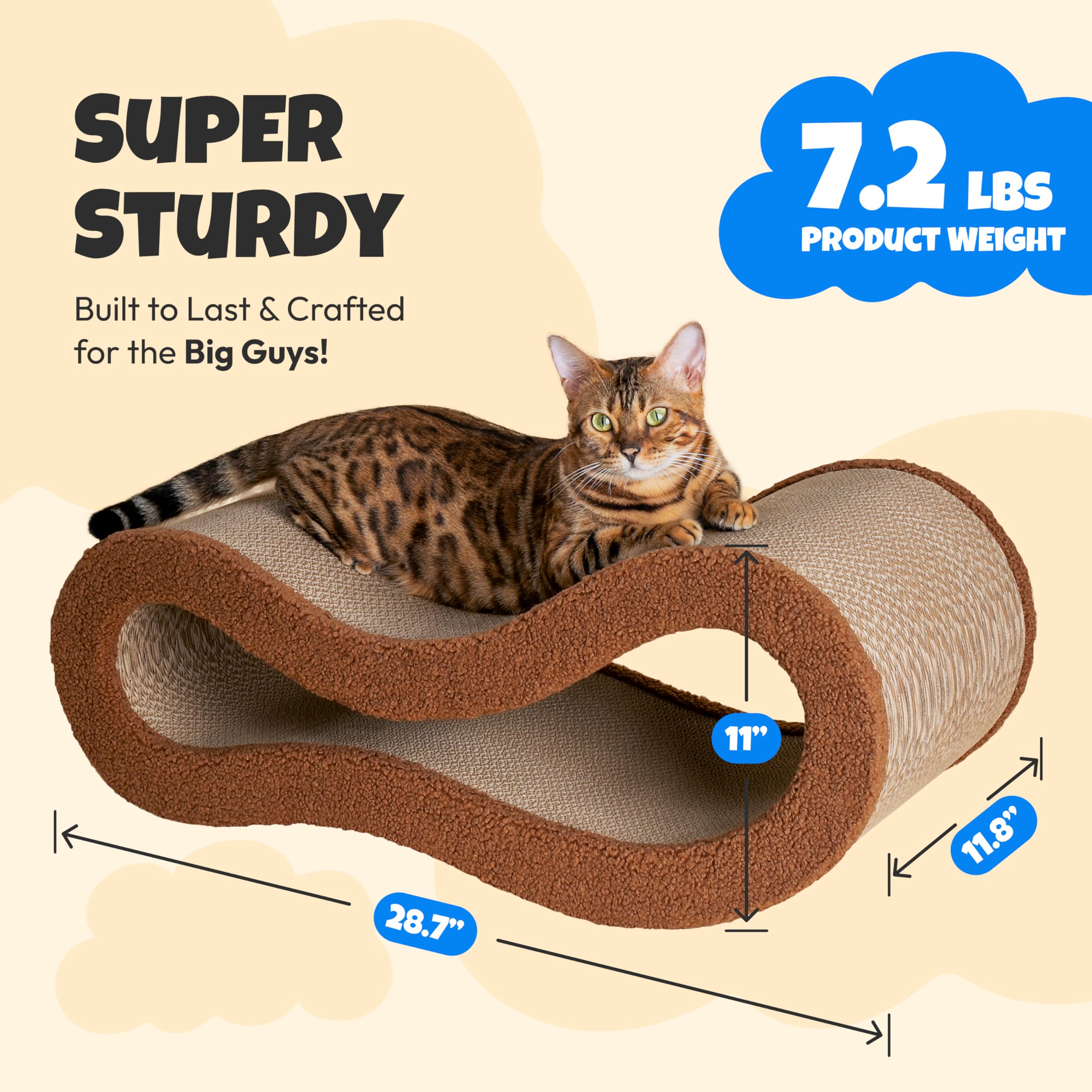 Cloud Lounge Cat Scratching Pad with Ergonomic Support