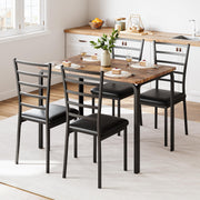 5-Piece Dining Table Set with Cushioned Chairs
