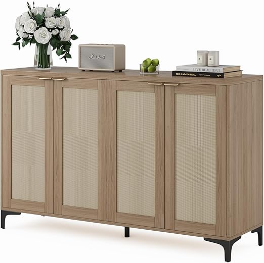 Rattan Sideboard Buffet Cabinet with Storage